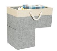 Cesto portaoggetti a forma di cestello per scale per passi | Organizzatore di lavanderia con maniglie, adatto per scale per libri, vestiti, scarpe, giocattoli,