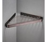 Cesto portaoggetti angolare in rete, a doppio strato, decorativo, con gancio da parete, per organizzare gli oggetti essenziali del bagno, design antico in stile europeo