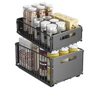 Cesto portaoggetti con cassetto con chiusura ammortizzata, durevole, design salvaspazio per cucina e bagno, facile da installare per una vita senza ingombri