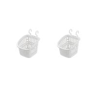 Cesto portaoggetti con ganci impilabile da scrivania, contenitore da parete per casa, cucina, dormitorio, bagno, organizer per cosmetici, cestino portaoggetti con ganci per appendere