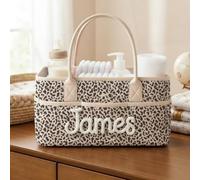 Cesto Portaoggetti Con Nome Personalizzato, Contenitore For Pannolini | Cestino Organizer In Morbido Cotone Per Decorare La Camera, Regalo Per Le Mamme In Attesa