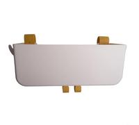 Cesto portaoggetti da comodino con ganci laterali, organizer per libri, gadget e accessori personali, per dormitorio letto a castello e piccoli spazi abitativi (bianco)