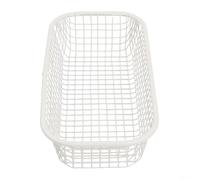 Cesto portaoggetti da scrivania in filo metallico progettato con ferro per l'uso come organizer per cancelleria, perfetto per studenti e professionisti per mantenere le scrivanie pulite (bianco)