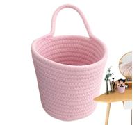 Cesto portaoggetti in corda di cotone - secchio portaoggetti di grande capacità 14 x 14 cm, cestino portaoggetti, resistente per portachiavi per ufficio o ingresso, cestino per la spazzatura, uso a