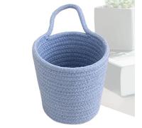 Cesto portaoggetti in corda di cotone - secchio portaoggetti di grande capacità 14 x 14 cm, cestino portaoggetti, resistente per portachiavi per ufficio o ingresso, cestino per la spazzatura, uso a