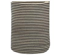 Cesto portaoggetti in cotone stile boho in beige con nero Yerkoy