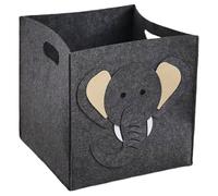 Cesto Portaoggetti in Feltro a Forma di Elefante, Grande | Contenitore Pieghevole, Leggero e Portatile, Ampia Capienza, Uso Multiuso