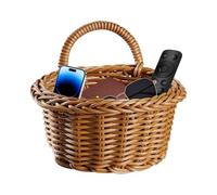 Cesto portaoggetti in marina naturale - Vaso da fiori intrecciato a mano e organizzatore cipolla /aglio - versatile cestino da scrivania, libreria e parete per casa e giardino
