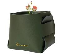 Cesto portaoggetti in pelle,Cestino decorativo in PU - Cestino pieghevole Catchall, scatola organizer rettangolare per soggiorno e camera da