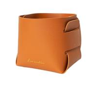 Cesto portaoggetti in pelle - Scatola portaoggetti in PU - Scatola rettangolare, cestino Catchall pieghevole per bagno e camera da