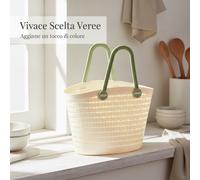 Cesto portaoggetti in plastica per casa stile pastorale drenabile, Per il bagno