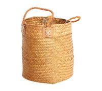 Cesto portaoggetti intrecciato in intrecciato, organizer con manici, cestino portaoggetti in stile bohémien, per mensole, porte, balconi, davanti alla casa, giardino, fattoria, casa