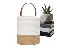 Cesto portaoggetti moderno in tessuto, con corda di cotone | Decorazione boho con piccoli cestini da parete per decorazione della casa, soggiorno, camera da letto, bagno, ufficio