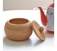 Cesto portaoggetti multifunzionale tessuto in rattan adatto per vari articoli