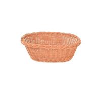 Cesto portaoggetti ovale in vimini - cestino per scaffale, cestino intrecciato a mano, per pane, frutta, decorazione e cucina, colore naturale, per conservare e organizzare (L: (30,5 × 21 × 11 cm)