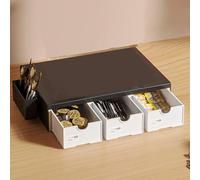 Cesto portaoggetti per capsule di caffè, contenitore per capsule di caffè, design a tre cassetti, organizer per capsule di caffè, organizer per capsule di caffè, organizer per caffettiera, bianco