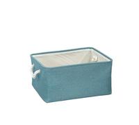 Cesto portaoggetti pieghevole, contenitore for biancheria, in tessuto, for armadio, ufficio, camera da letto, giocattoli for bambini, cesto for la, scatola for articoli vari(Blue,36x26x16cm-M)