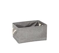 Cesto portaoggetti pieghevole, contenitore for biancheria, in tessuto, for armadio, ufficio, camera da letto, giocattoli for bambini, cesto for la, scatola for articoli vari(Grey,36x26x16cm-M)