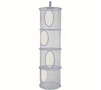 Cesto Portaoggetti Pieghevole in Rete da Appendere 4 Livelli con Comoda Opzione