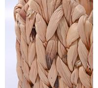 Cesto portaoggetti realizzato in erba di zucca con comodi manici in legno, per organizzare gli oggetti essenziali del bagno e per vari oggetti in tutta la casa (medio)