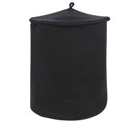 Cesto portaoggetti singolo in cotone stile boho nero Silopi