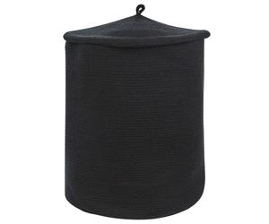 Cesto portaoggetti singolo in cotone stile boho nero Silopi