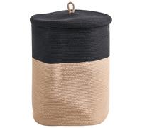Cesto portaoggetti singolo in cotone stile boho Silopi bianco sporco