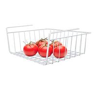 Cesto Portaoggetti Sospensione,Cestino Portaoggetti Sotto Scaffale,Sotto Scaffale Bianco Cestino,Cestino Portaoggetti Sospeso,Sotto Cesto Filo Metallico,Adatto Per Ufficio,Stoviglie,Armadietto,Bagno