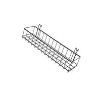 Cesto portaoggetti sospeso in filo metallico, con ganci, cestino portaoggetti in