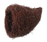 Cesto Portaoggetti Vintage a Corno in Rattan, Stile Rustico