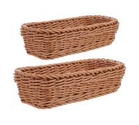 Cesto portaposate in tessuto intrecciato, 2 pezzi, portaposate decorativo per