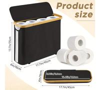 Cesto portarotoli da 12 rotoli - Scatola portarotoli - Scatola portaoggetti per il bagno definitiva - Cesto di stoccaggio in bambù, Portarotoli, Organizer da bagno - Contenitore per rotoli di carta ig