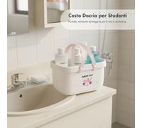 Cesto Portatile per Bagno con Scarico, Design Cartone Animato, per giocattoli
