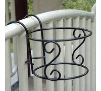 Cesto portavasi sospeso sopra il corrimano, portavaso multiuso in metallo,