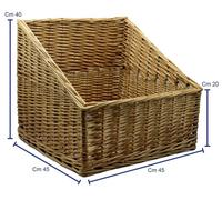 Cesto quadrato cesta Pane Vimini Espositore vassoio forno supermercati negozi