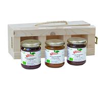 Cesto Regalo con Prodotti Artigianali Biologici - Frutta spalmabile Albicocca, Lampone e Fragola Bio - Bundle regalo IL GOLOSO