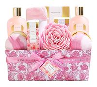 Cesto regalo da donna del marchio SPA LUXETIQUE, 12 pezzi. Set regalo di prodotti da bagno, al profumo di rosa, regalo per donne, regalo di compleanno, set benessere per donne, confezione regalo,