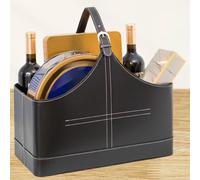 Cesto regalo di frutta portatile con manico per le bottiglie di