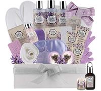 Cesto regalo di lusso da donna XL Spa lavanda naturale e camomilla set da bagno spa set regalo spa senza solfati lenire e idratare la pelle