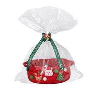 Cesto regalo di Natale - Set di confezioni vuote | Cesto portaoggetti con dettagli, borsa per caramelle e vino, cestini festivi per feste di Natale, feste di compleanno e festività