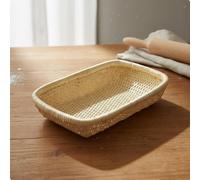 Cesto Rettangolare in Vimini Materiale Naturale Paniere in Salice Intrecciato
