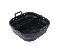 Cesto rettangolare resistente al calore, fodera pieghevole per friggitrice | Teglie da forno anti-spruzzi | Fodera per friggitrice pieghevole pieghevole a bordo superiore per friggitrice ad aria