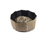 Cesto rotondo iuta e poliestere Ø48x16cm Bahia nero