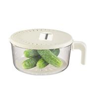 Cesto scolapiatti per frutta | Ciotola di pulizia a doppio strato per frutta - Cesto di scarico con manico pieghevole contenitore alimentare per cucina preparazione dei pasti insalata picnic barbecue