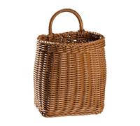 Cesto sospeso a parete - Decorazione a cesto da parete in tessuto appeso | Cestino appeso per porta principale | Cestini in vimini in rattan per porta principale | Contenitore di frutta v