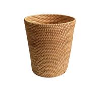 cesto spazzatura Cestino rotondo in rattan Compatible with rifiuti la carta cestino la spazzatura da bagno camera da letto cucina ufficio casa scrivania piccolo in vimini pattumiera spazzatura(Size B)