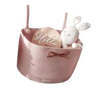 Cesto Stoccaggio Del Letto Per Bambini Design Intrecciato In Corda Cotone Naturale Per Pannolini Accessori Organizzazione La Scuola Materna Easy Hanging Durabilità Cesto Asilo Nido Corda