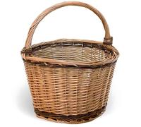 Cesto tondo Flavia in vimini cestino paniere con manico diametro 34 cm x h 26 cm