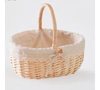 Cesto Trasporto Rattan Raccolta Giardino Comodo Uso Giardino Materiale Naturale