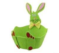 Cesto Uova in Feltro per Dolci e Biscotti Cesto Uova in Feltro(green) | Design festivo coniglio, per ideale per decorazioni pasquali, aggiunge allegria alla tavola